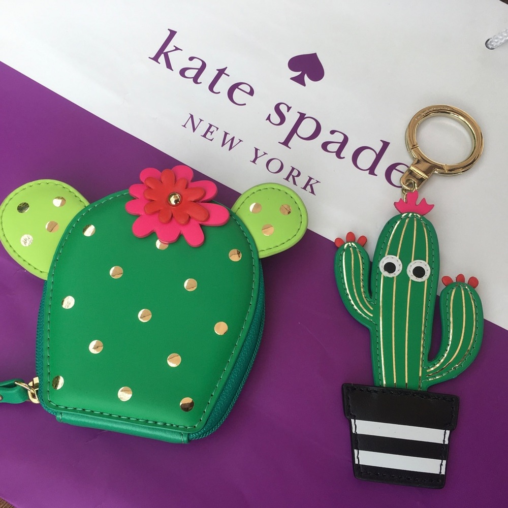 🌵 Cactus Coin Purse & Key Chain by Kate Spade ♠️